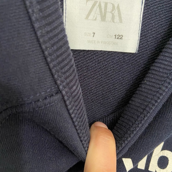 Zara Kids Boys Navy Cool Vibes Sweatshirt - Picture 3 of 4
